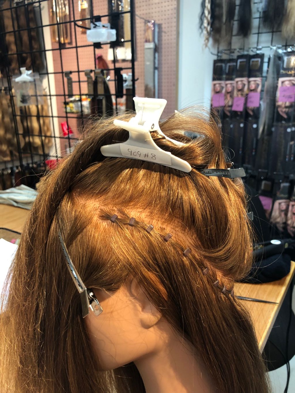 How to Install Hand Tied Hair Extensions on Client